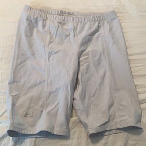 Under armour white compression shorts